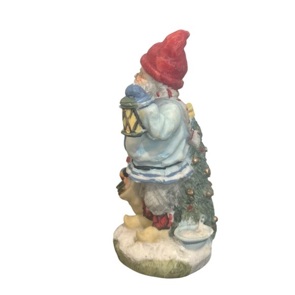 Vintage 1992 Julenisse Scandinavian Santa Figurine With Lantern & Toy Bag - Picture 4 of 7